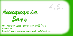 annamaria sors business card